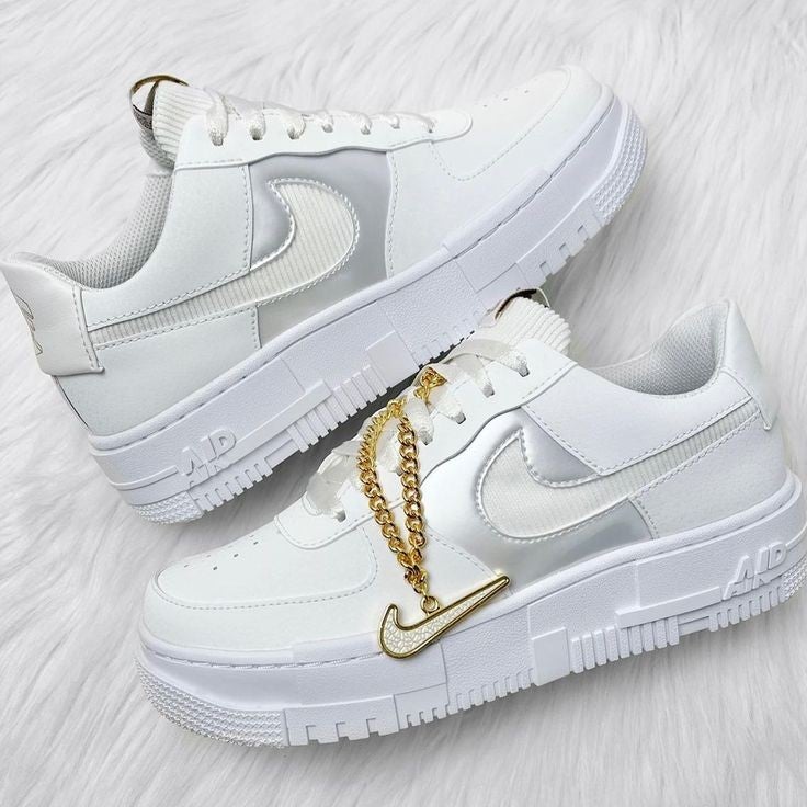 Air force 1 clearance pixel gold chain
